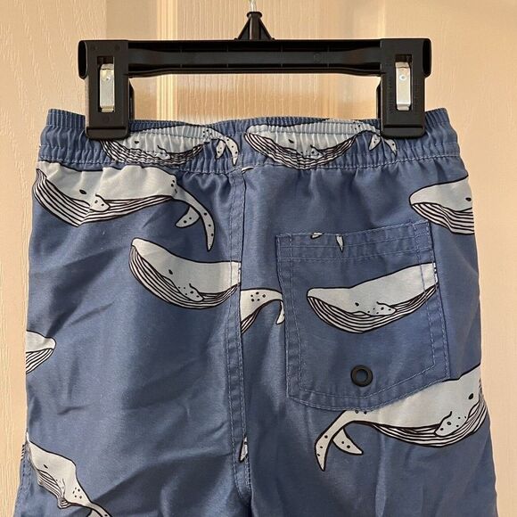 Tea Collection Knee-Length Humpback Whale Swim Trunks Shorts Blue Boys Size 3 - Picture 8 of 9